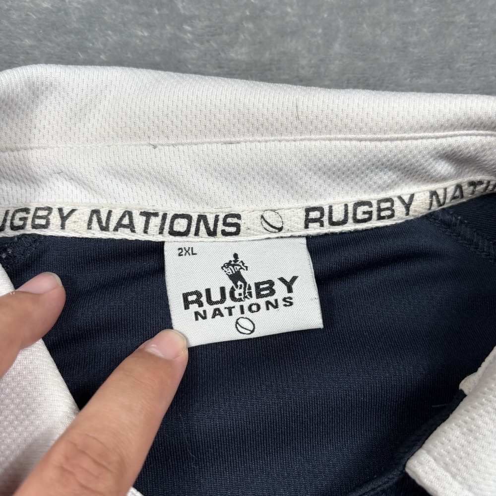 Rugby Nations Scotland Rugby Shirt Mens 2XL Black Short Sleeve Polo Crest - Picture 2 of 7
